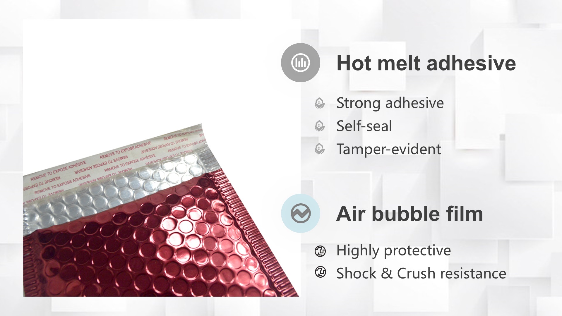 Metallic surface Plastic Courier Envelopes Shipping Mailing Packaging Customized color Poly Bubble Mailer