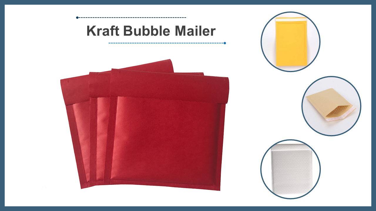 6*10 inch Red custom color Poly bubble bags for Packaging/ Plastic Courier Envelopes waterproof and shockproof