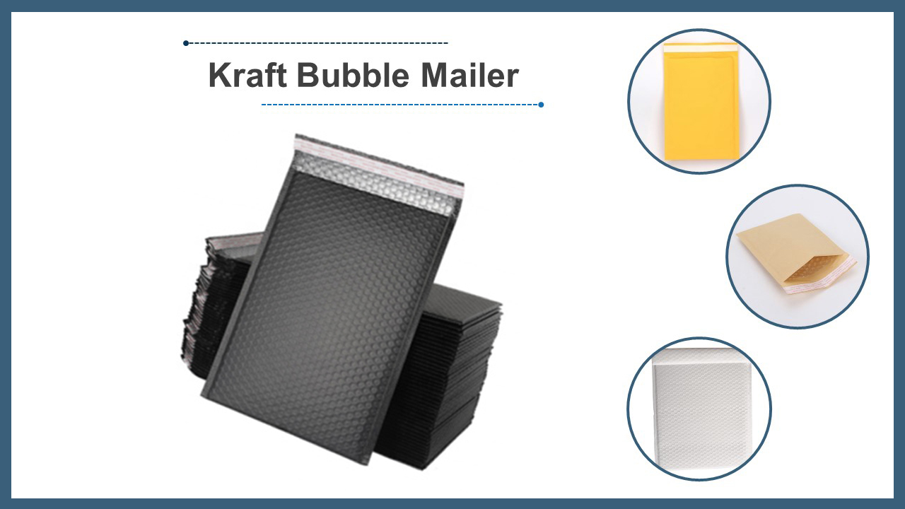 Shipping Envelope Padded black Kraft Bubble Mailers Custom Kraft Bubble Mailers for packaging