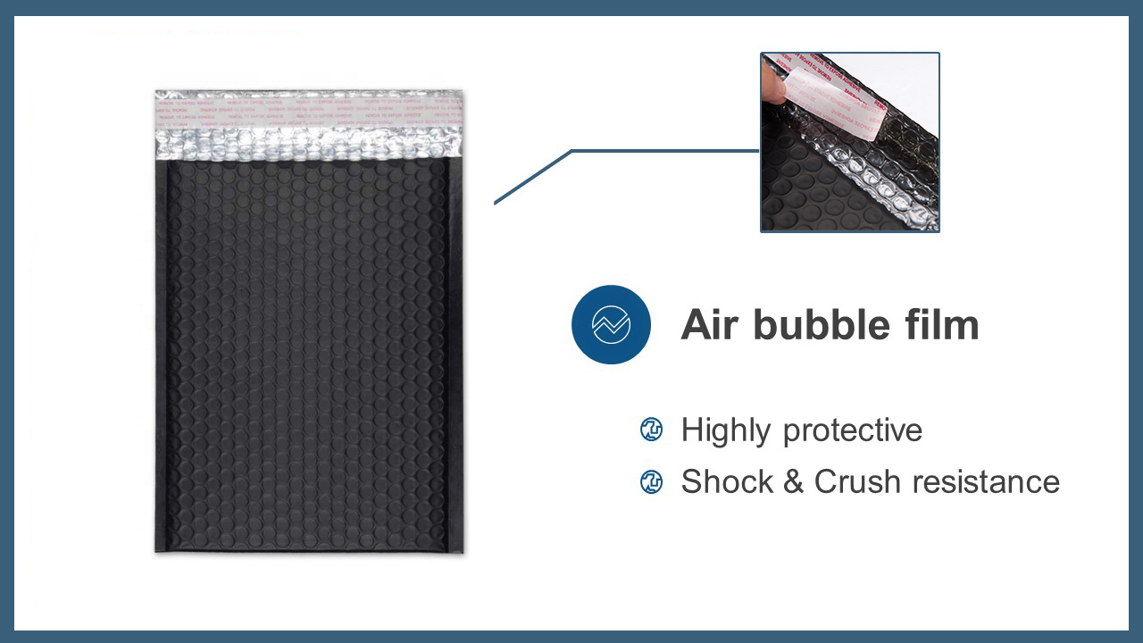 Shipping Envelope Padded black Kraft Bubble Mailers Custom Kraft Bubble Mailers for packaging