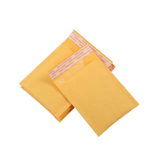 Self Seal Adhesive Recyclable Kraft Bubble Mailer Padded Envelope Bubble wrap bag for packaging