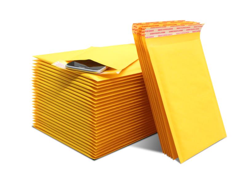 Self Seal Adhesive Recyclable Kraft Bubble Mailer Padded Envelope Bubble wrap bag for packaging