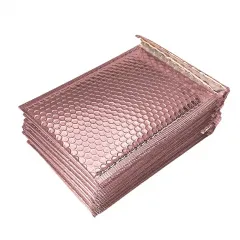 Metallic surface Plastic Courier Envelopes Shipping Mailing Packaging Customized color Poly Bubble Mailer