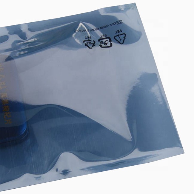 250mm*300mm antistatic transparent plastic bags/ esd antistatic shielding bag for electronic components