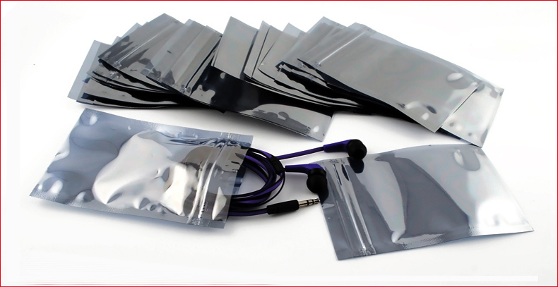 Printed Anti-Static ESD Shielding Bags with Ziplock - Static Barrier Packaging for Electronic Parts