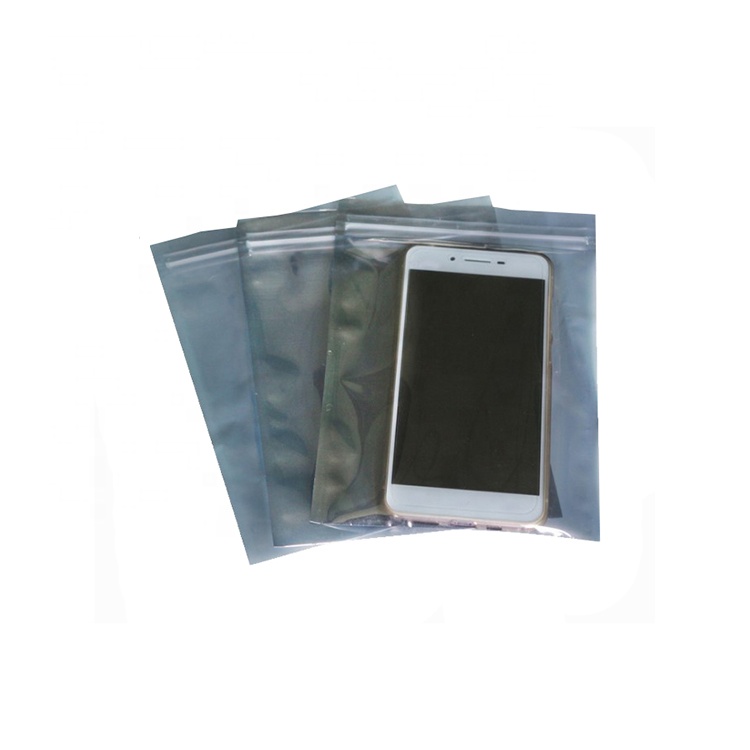 customized ESD transparent antistatic shielding zip lock bags with logo printing