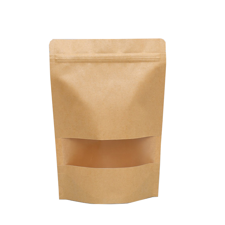 Custom Printed Stand-Up Kraft Paper Food Pouches with Zipper