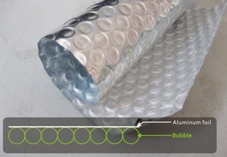 Single side ALuninum foil bubble with Pe white insulation